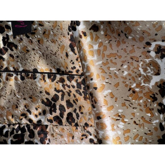 Patricia Field Black‎ Pencil Skirt With Leopard Lining US Size 12 Sexy Classic - Picture 6 of 7